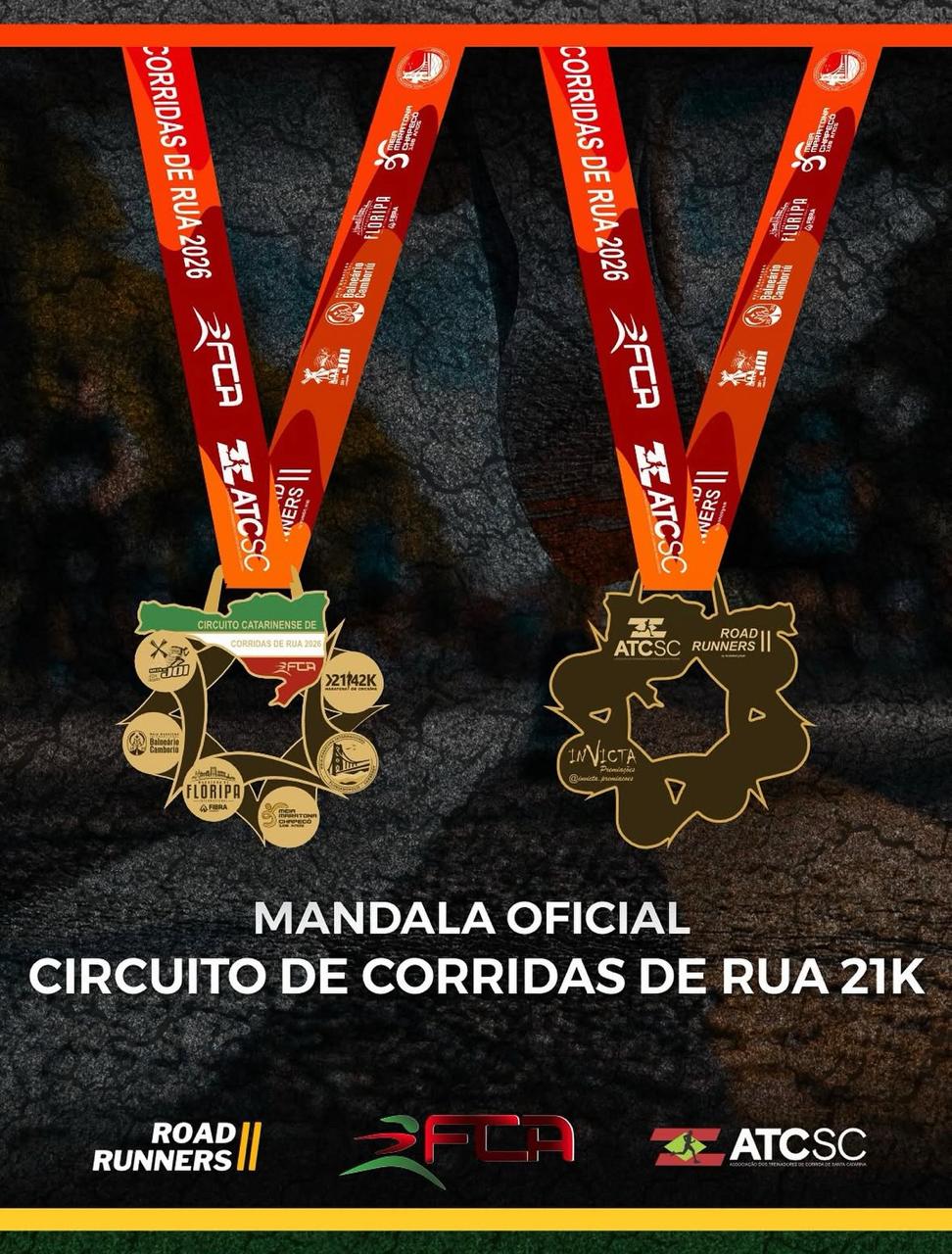 Mandala oficial do Circuito Catarinense de Corridas de Rua 2026